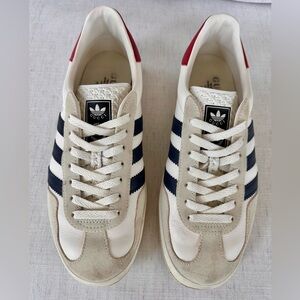 Gucci x Adidas Gazelle Sneakers White Navy Red Leather Size 9.5